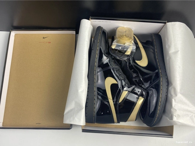 METALLIC (2020) GOLD HIGH 1 BLACK 555088-032 AIR JORDAN RETRO 0812